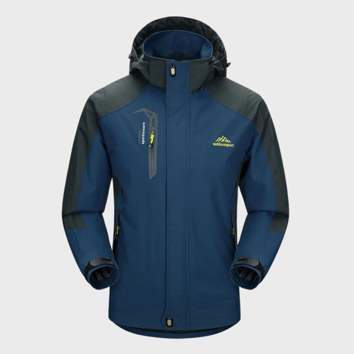 Men's Waterproof Hooded Outdoor Jacket Windproof All-Season Coat