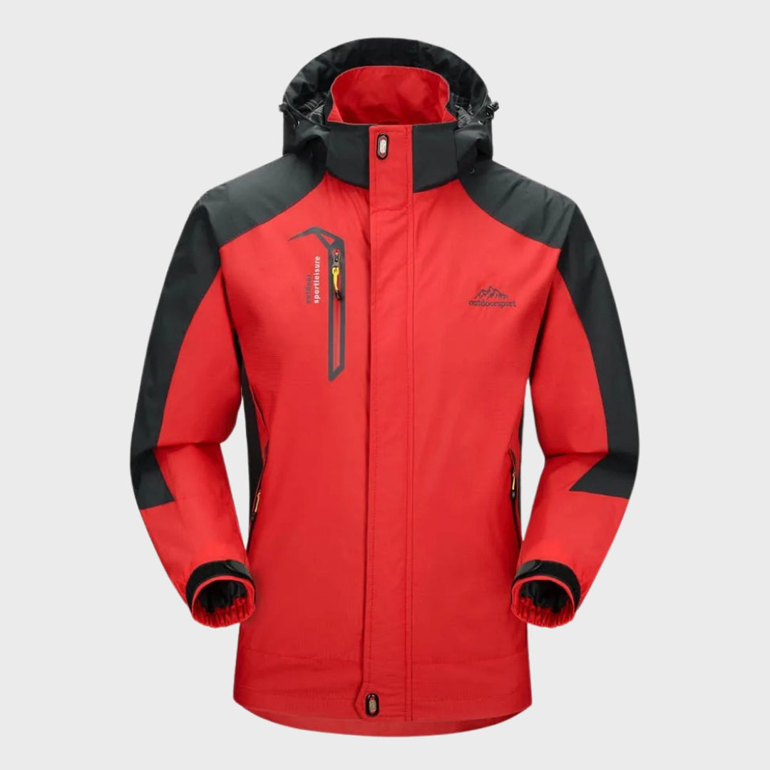Men's Waterproof Hooded Outdoor Jacket Windproof All-Season Coat