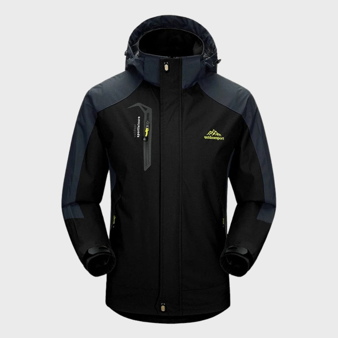 Men's Waterproof Hooded Outdoor Jacket Windproof All-Season Coat