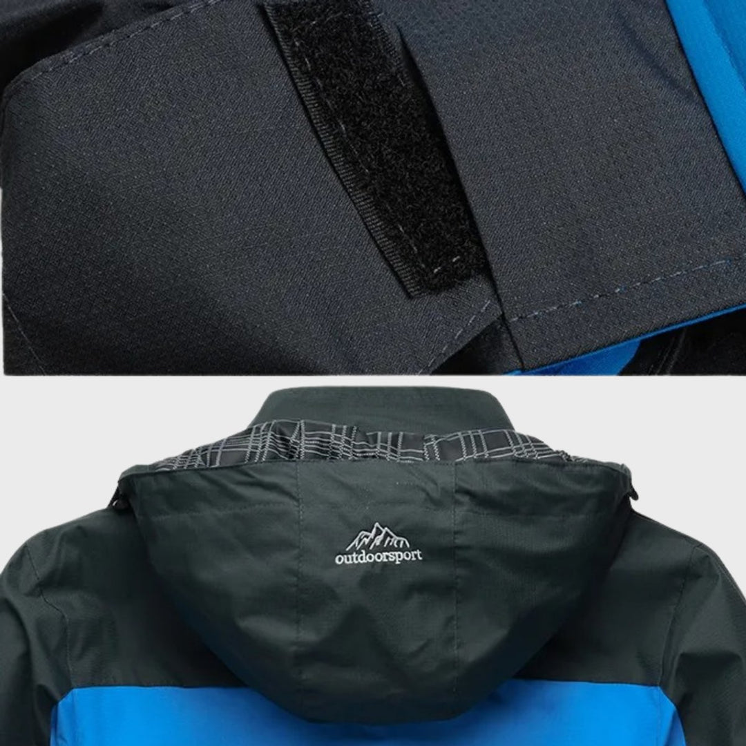 Men's Waterproof Hooded Outdoor Jacket Windproof All-Season Coat