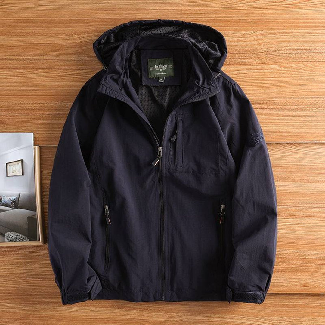 Mens Waterproof Hooded Outdoor Jacket Windproof Shell Coat