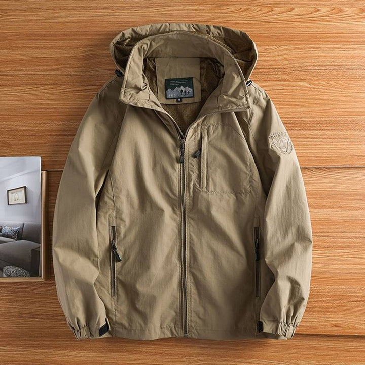 Mens Waterproof Hooded Outdoor Jacket Windproof Shell Coat