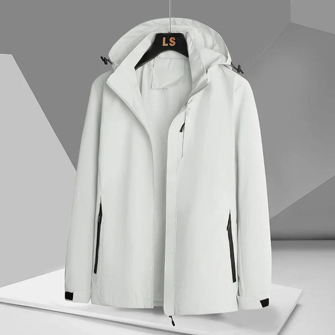 Mens Waterproof Hooded Relaxed-Fit Windproof Jacket