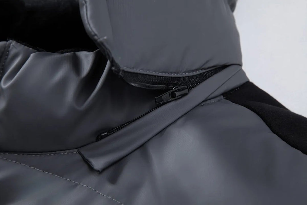 Mens Waterproof Hybrid Down Hooded Puffer Bomber Jacket