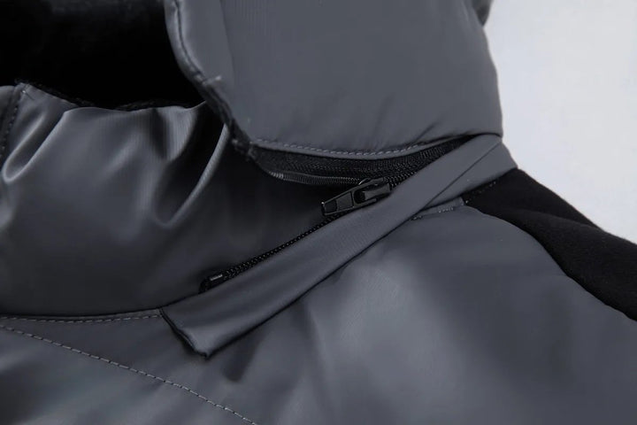 Mens Waterproof Hybrid Down Hooded Puffer Bomber Jacket
