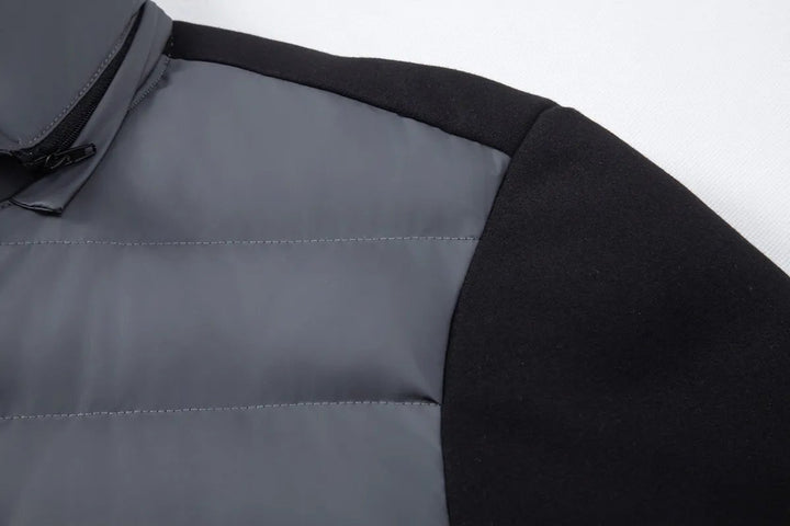 Mens Waterproof Hybrid Down Hooded Puffer Bomber Jacket