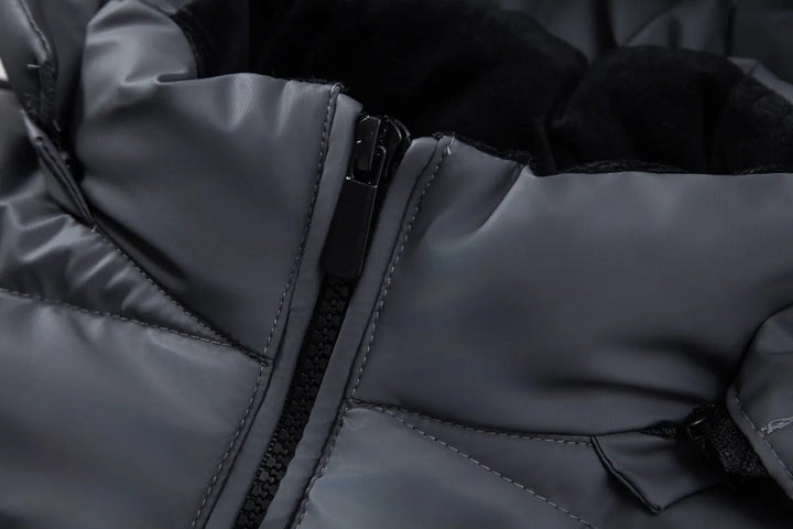 Mens Waterproof Hybrid Down Hooded Puffer Bomber Jacket