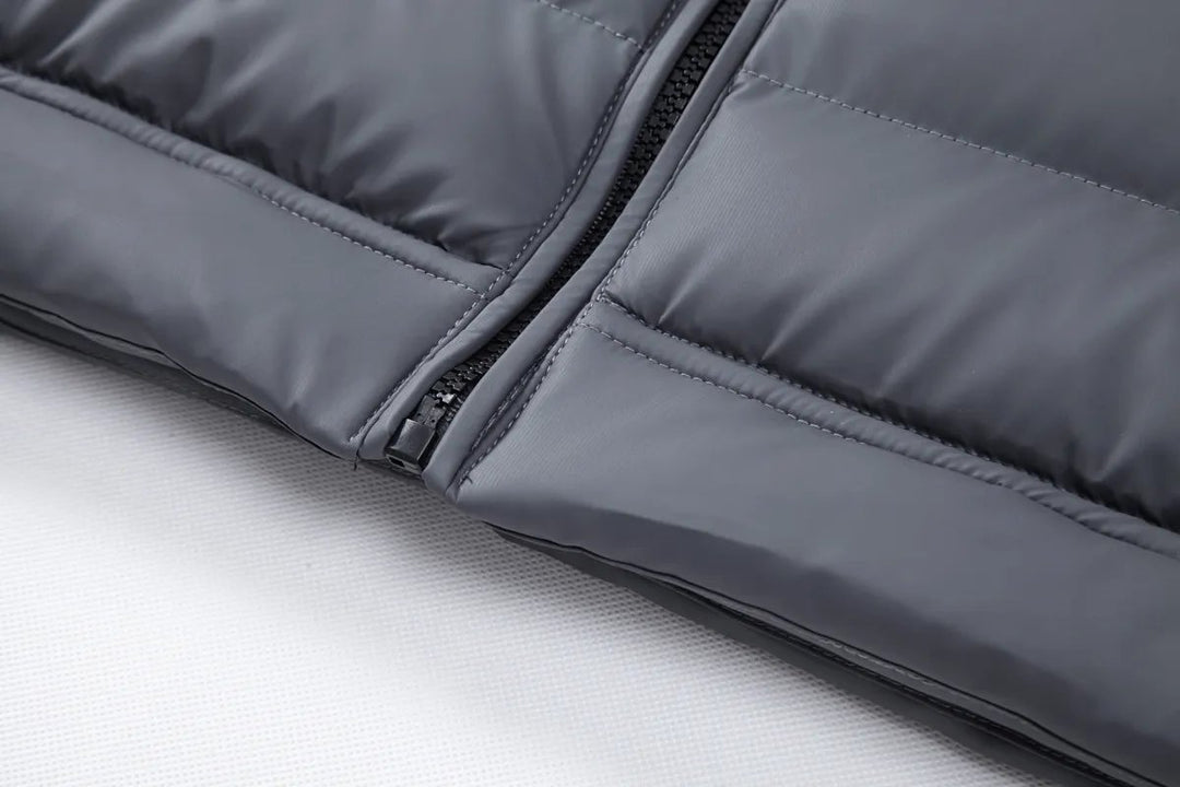 Mens Waterproof Hybrid Down Hooded Puffer Bomber Jacket