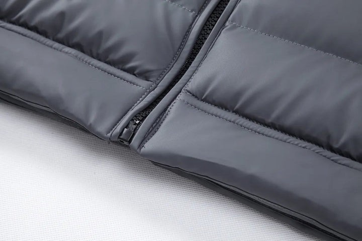 Mens Waterproof Hybrid Down Hooded Puffer Bomber Jacket