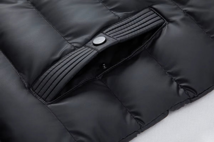 Mens Waterproof Hybrid Down Hooded Puffer Bomber Jacket