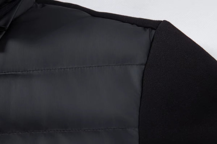 Mens Waterproof Hybrid Down Hooded Puffer Bomber Jacket