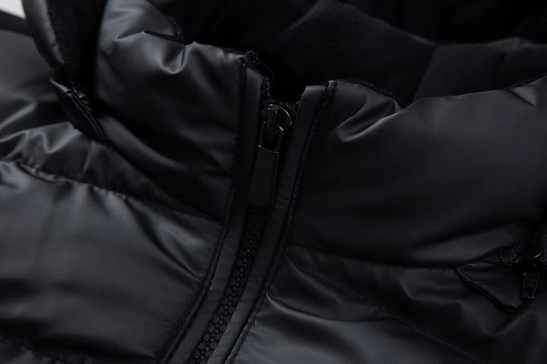 Mens Waterproof Hybrid Down Hooded Puffer Bomber Jacket