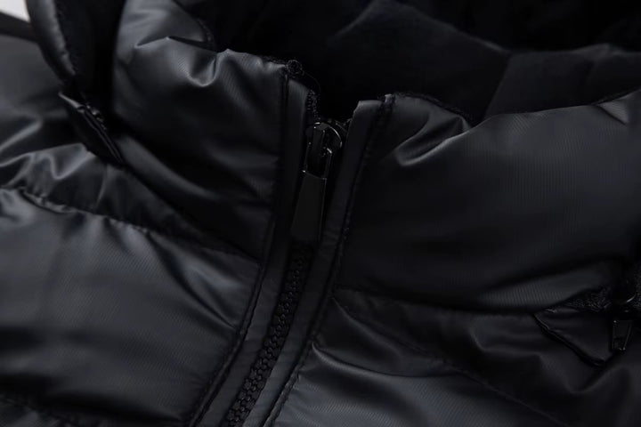 Mens Waterproof Hybrid Down Hooded Puffer Bomber Jacket