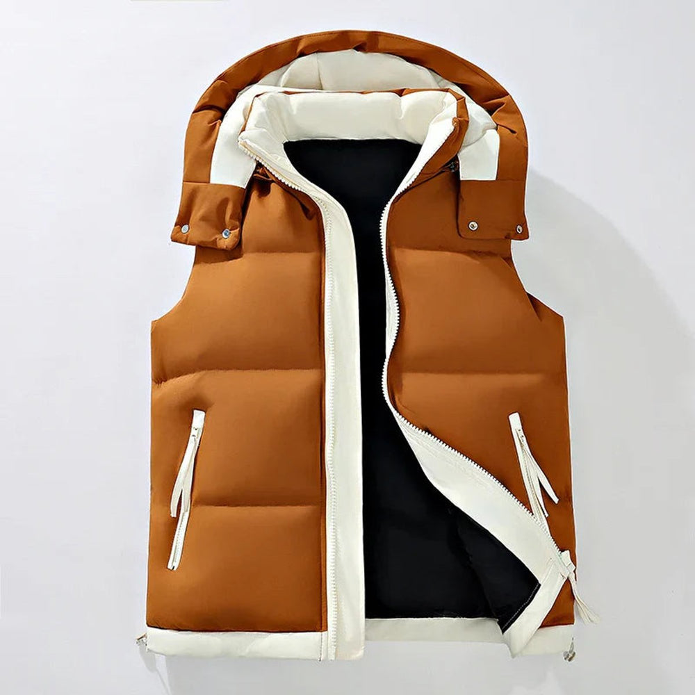 Men's Waterproof Insulated Hooded Puffer Gilet Vest