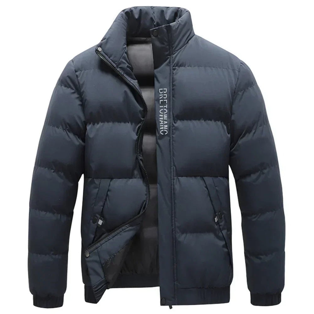 Mens Waterproof Puffer Bomber Jacket Windproof Winter Coat