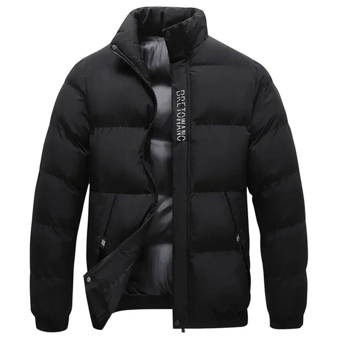 Mens Waterproof Puffer Bomber Jacket Windproof Winter Coat