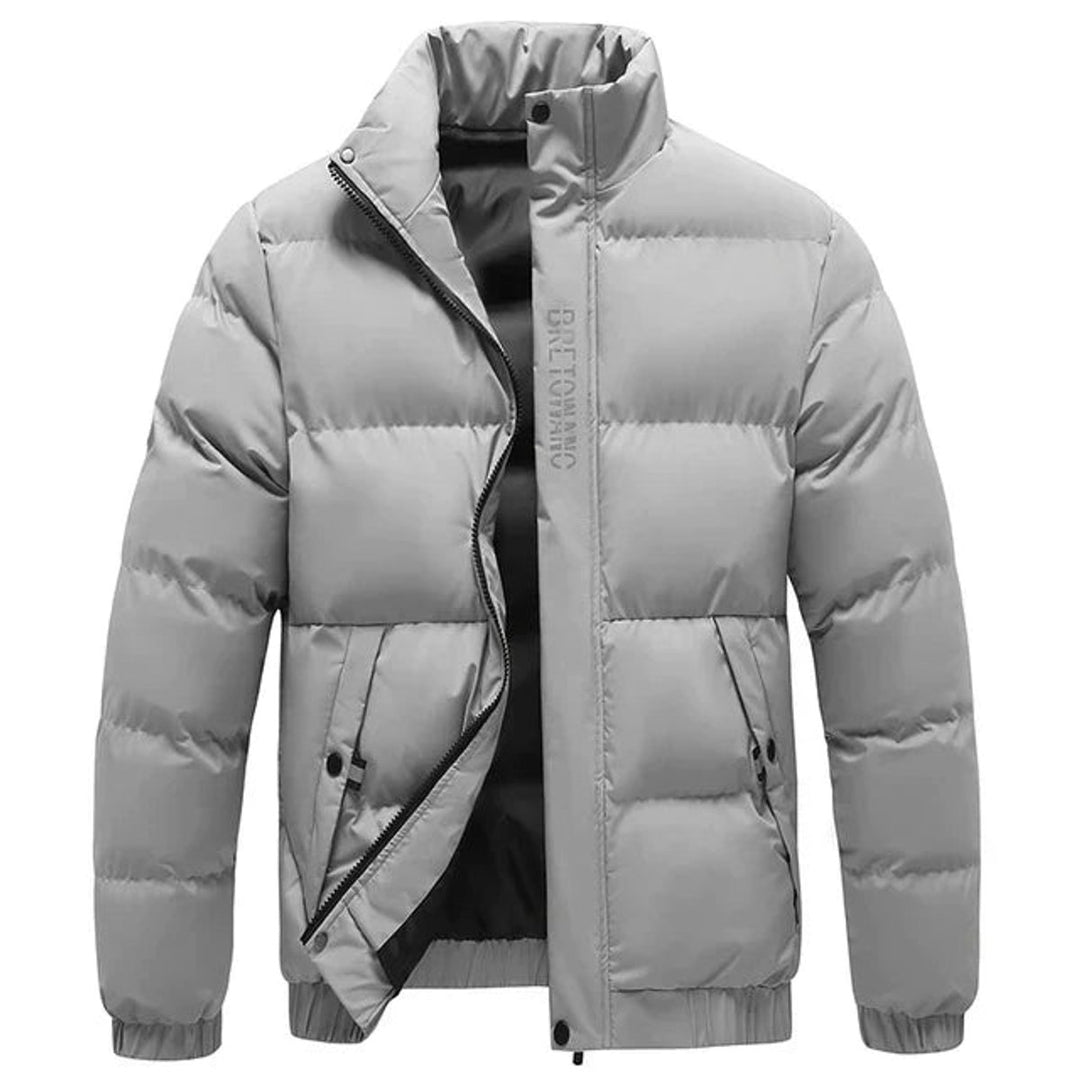 Mens Waterproof Puffer Bomber Jacket Windproof Winter Coat