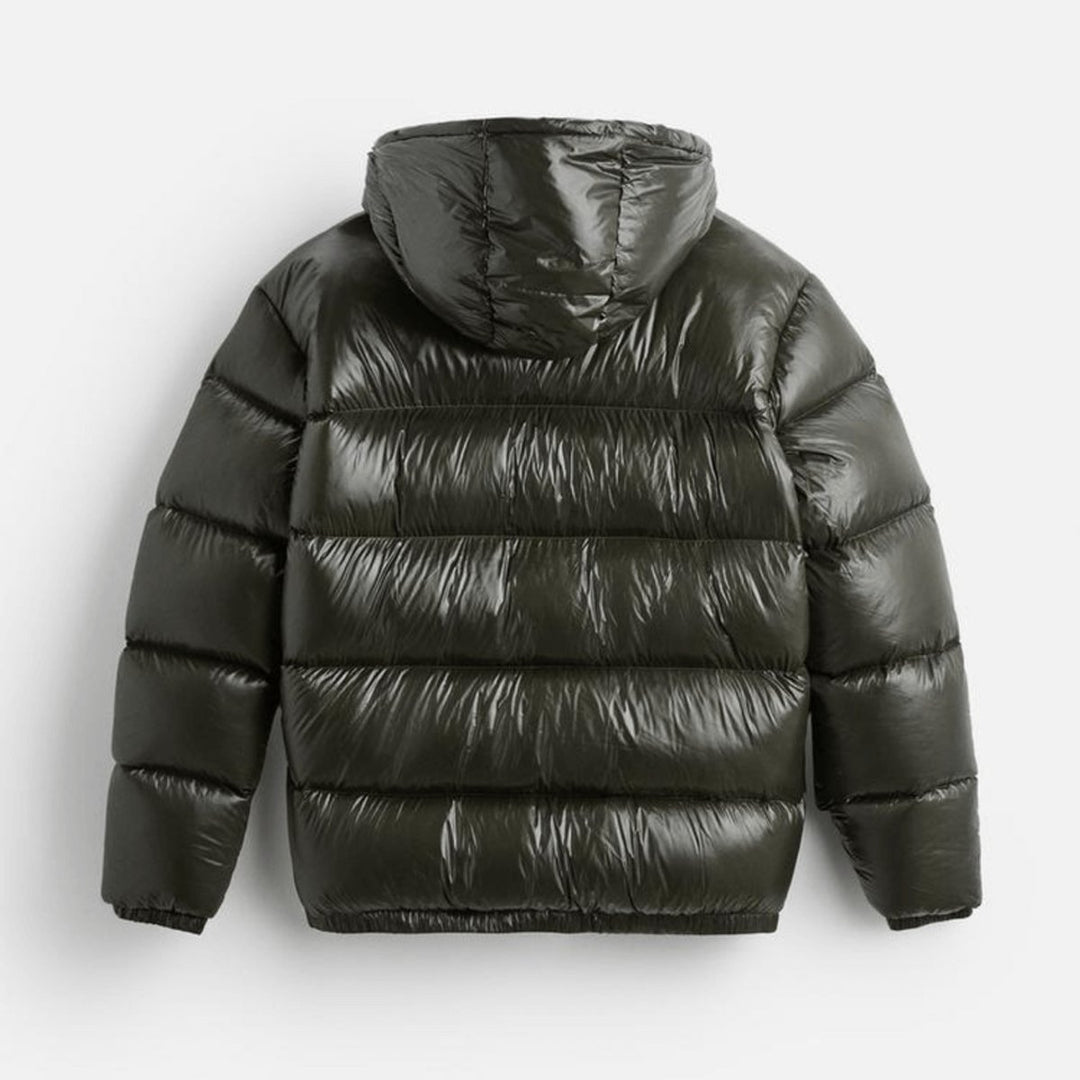 Men's Waterproof Quilted Hooded Puffer Jacket