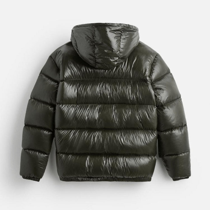 Men's Waterproof Quilted Hooded Puffer Jacket