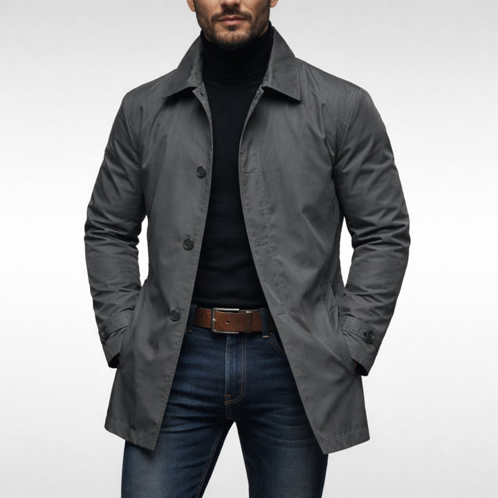 Men's Waterproof Relaxed-Fit Weather-Resistant Overcoat