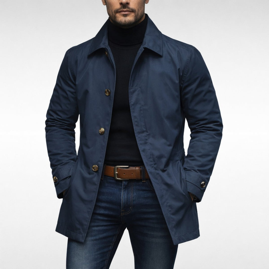 Men's Waterproof Relaxed-Fit Weather-Resistant Overcoat
