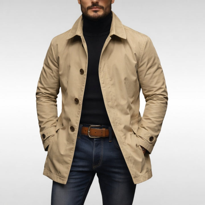 Men's Waterproof Relaxed-Fit Weather-Resistant Overcoat