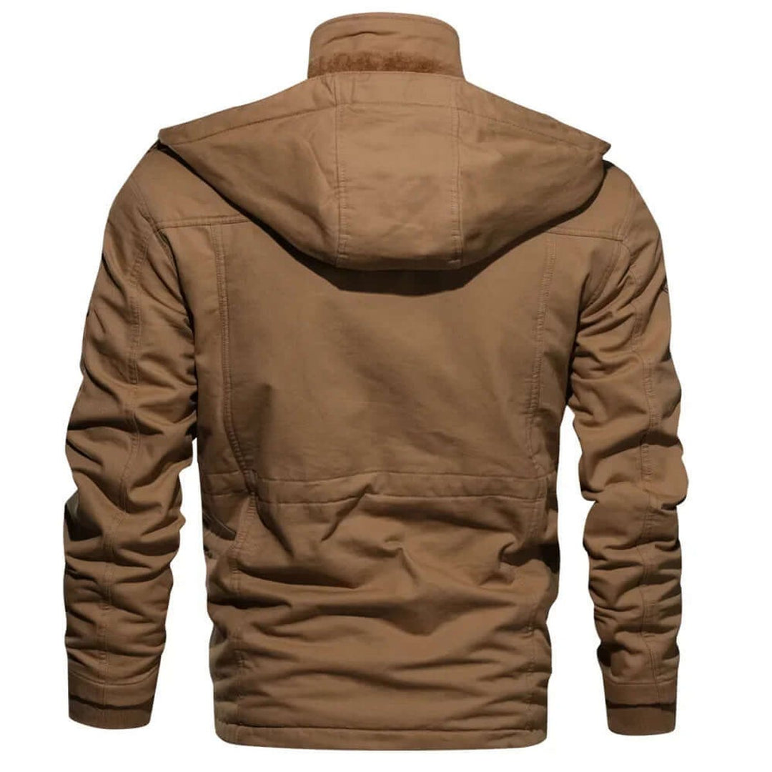 Mens Weatherproof Fleece-Lined Detachable Hood Winter Jacket