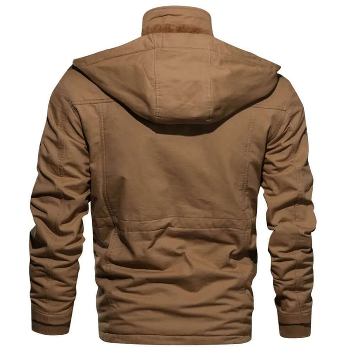 Mens Weatherproof Fleece-Lined Detachable Hood Winter Jacket