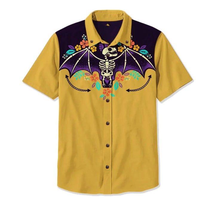 Men's Western Embroidered Short-Sleeve Shirt Relaxed Fit