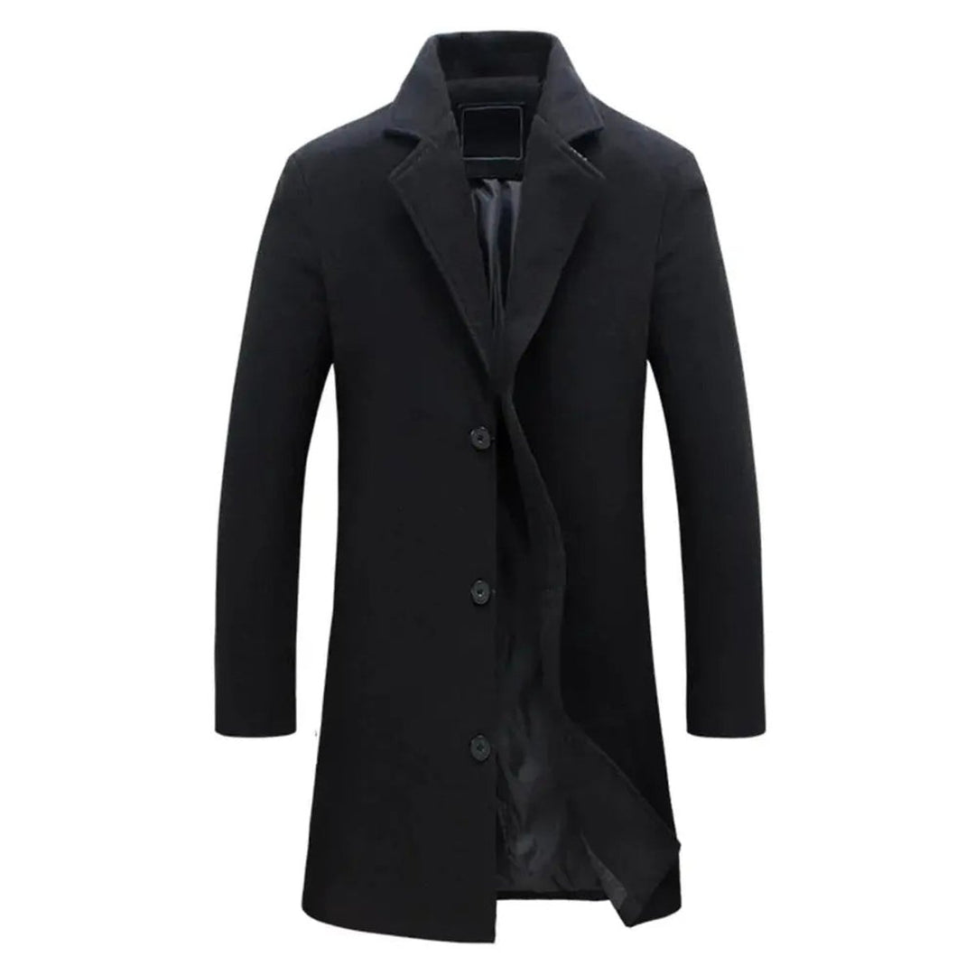 Men's Wool-Blend Long Overcoat Tailored Mens Jacket