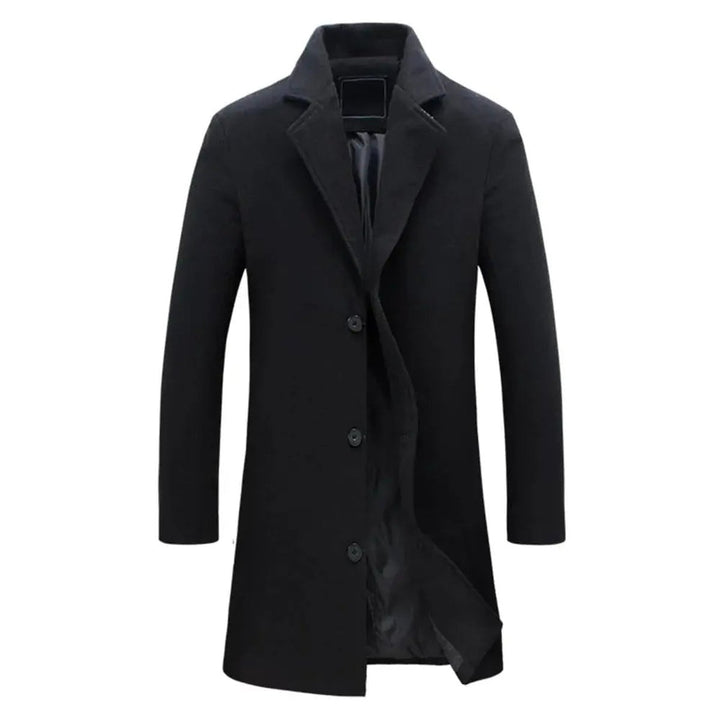 Men's Wool-Blend Long Overcoat Tailored Mens Jacket