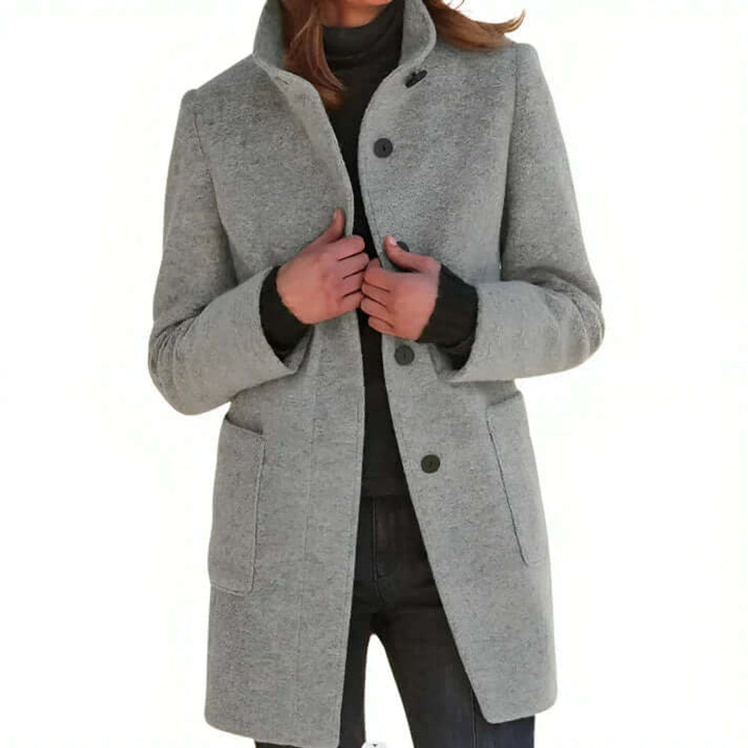 Men's Wool-Blend Longline Overcoat Tailored Mens Jacket