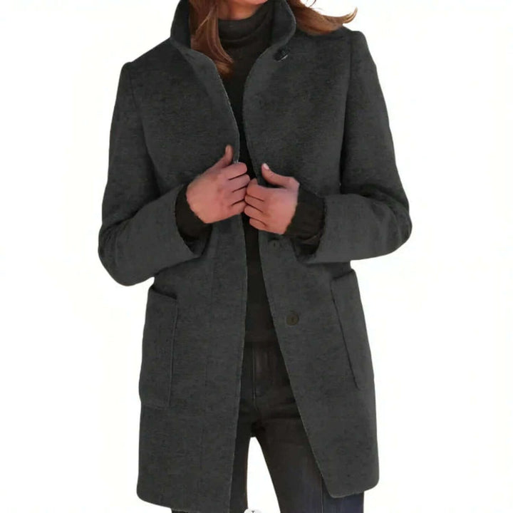 Men's Wool-Blend Longline Overcoat Tailored Mens Jacket