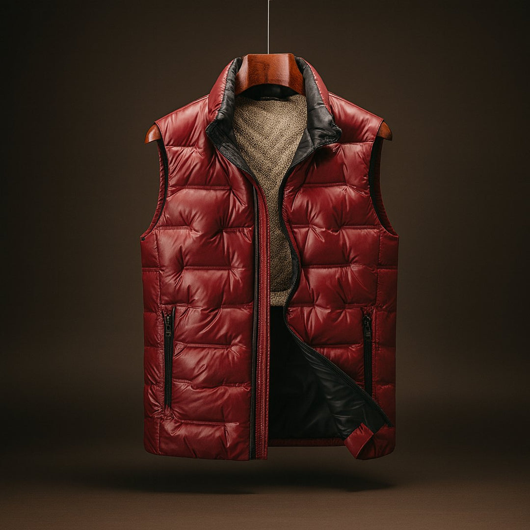 Mens Zip Hoodies Duck Down Quilted Insulated Gilet Vest