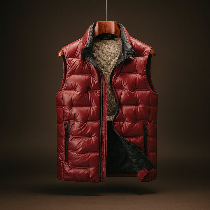Mens Zip Hoodies Duck Down Quilted Insulated Gilet Vest