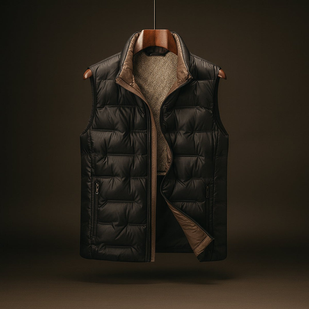 Mens Zip Hoodies Duck Down Quilted Insulated Gilet Vest