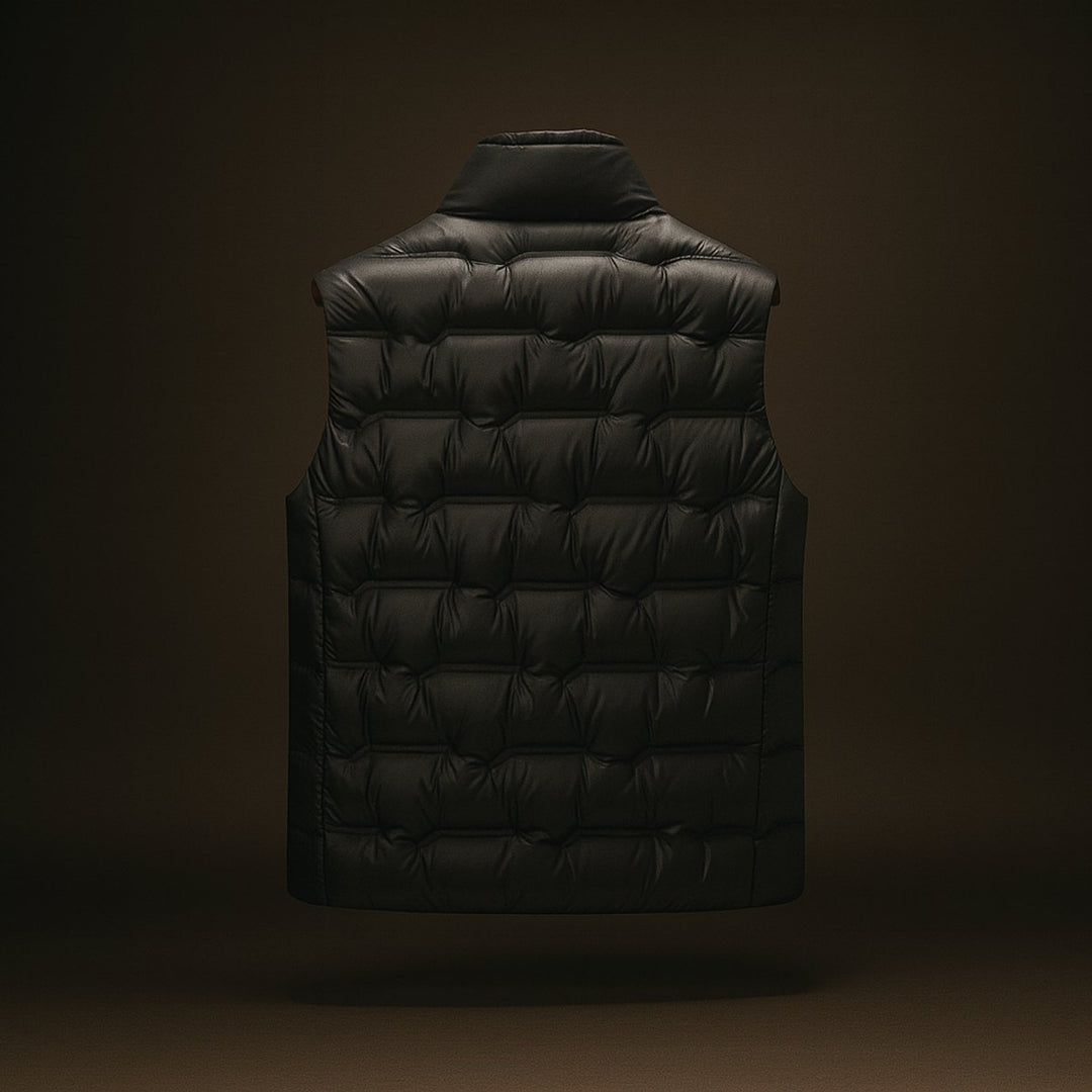 Mens Zip Hoodies Duck Down Quilted Insulated Gilet Vest