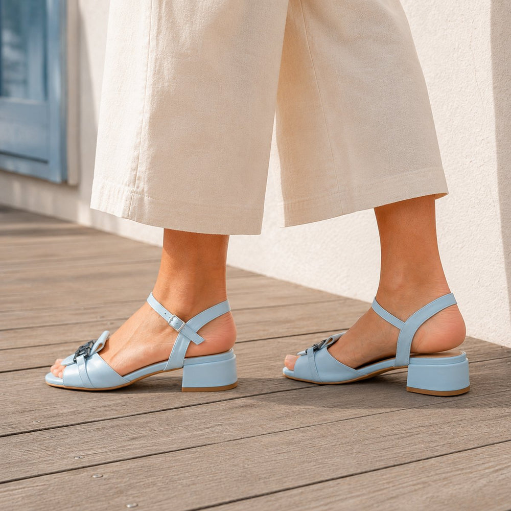 Women's Block-Heel Open-Toe Ankle Strap Sandals