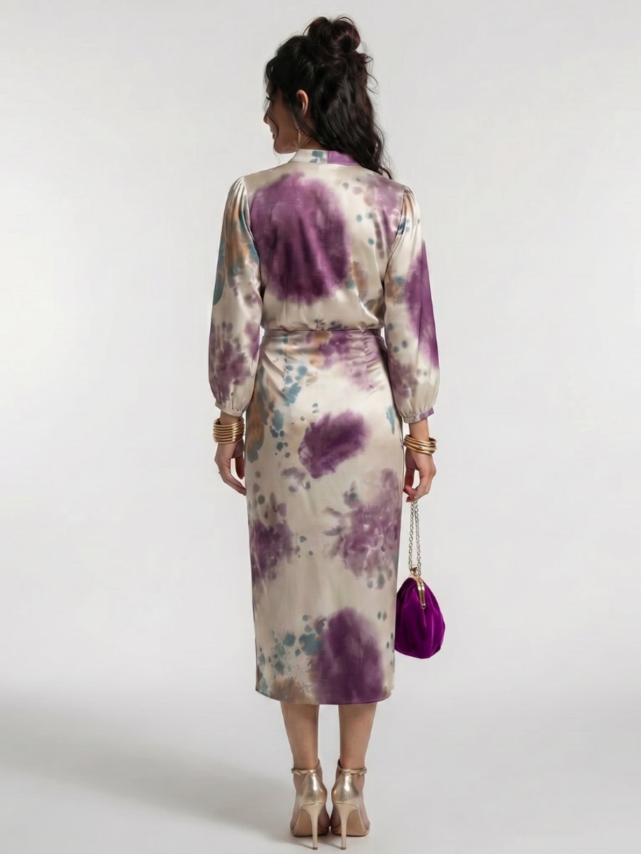 Women's Christmas Party Everyday Day Dress Cross-Wrap Midi