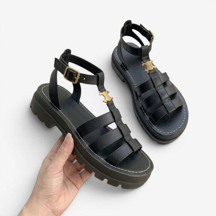 Women's Chunky-Sole Gladiator Buckle-Strap Sandals