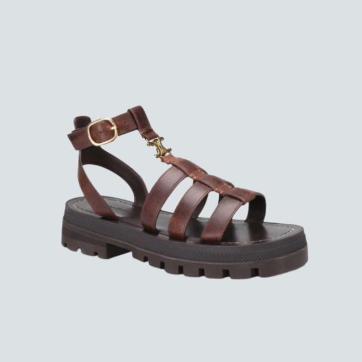 Women's Chunky-Sole Gladiator Buckle-Strap Sandals
