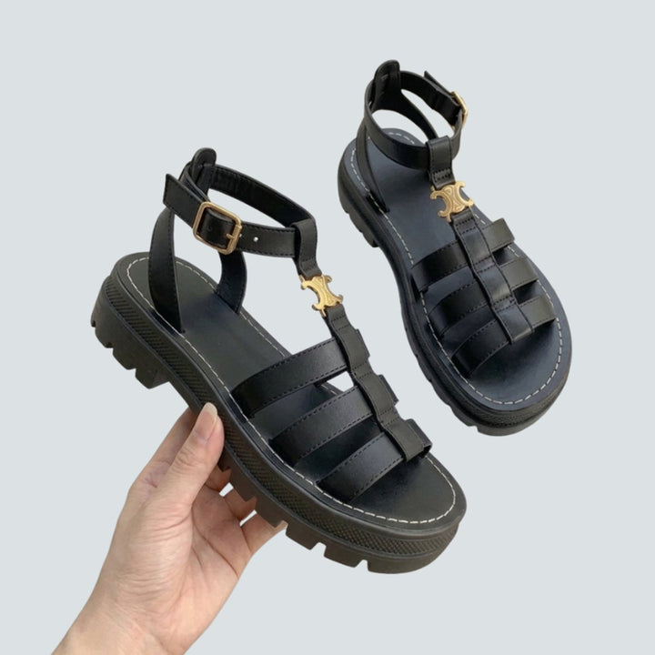 Women's Chunky-Sole Gladiator Buckle-Strap Sandals