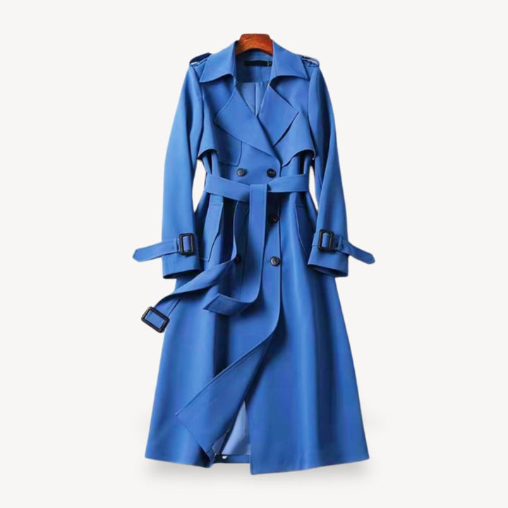 Women's Classic Double-Breasted Belted Trench Coat