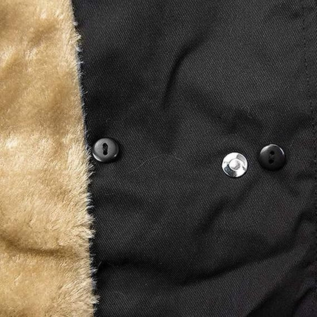 Women's Coat Faux Fur Lined Hooded Drawstring Parka Jacket