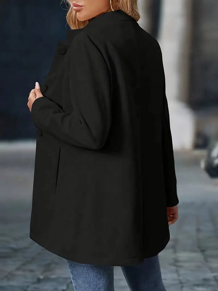 Women's Coat Stand-Collar Button-Front Tailored Blazer Jacket
