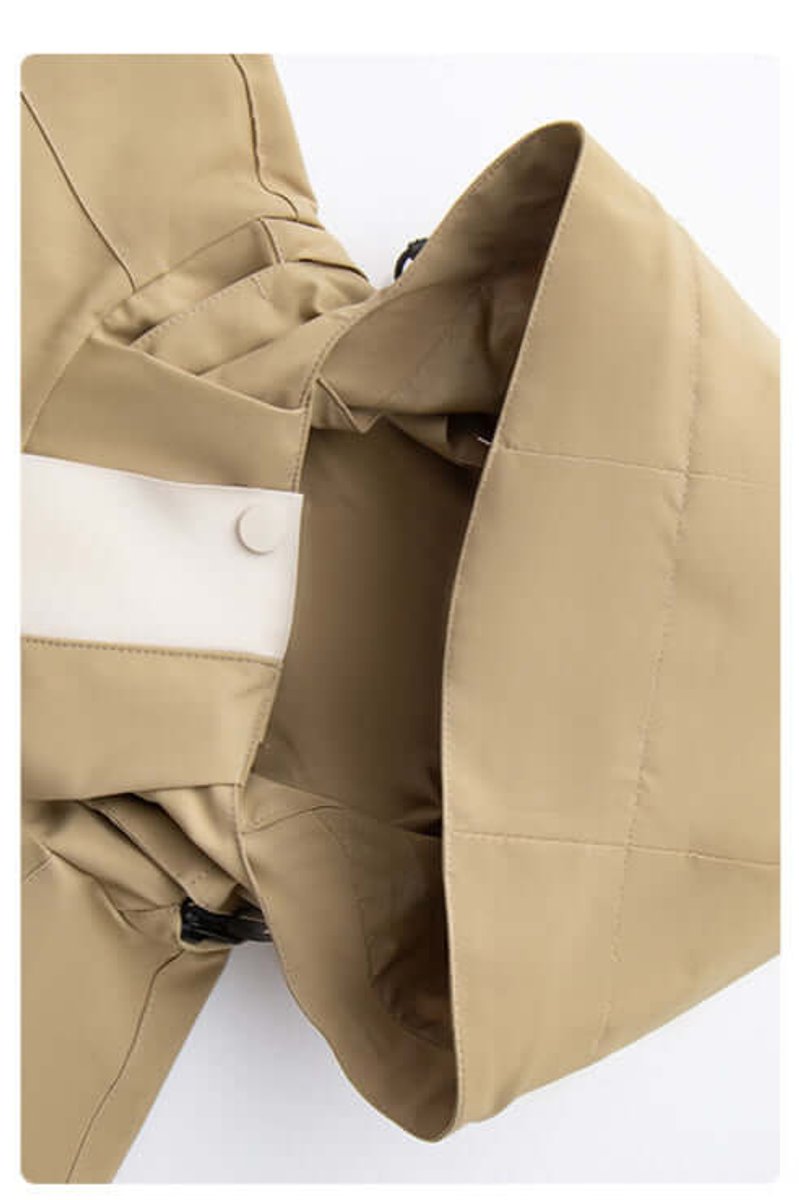 Women's Coat Waterproof Hooded Two-Tone Outdoor Jacket