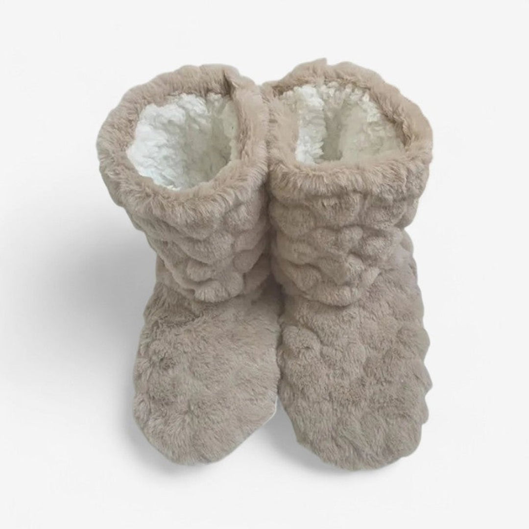 Women's Cosy Ankle Boot Slippers Fluffy Slip-On Indoor Booties