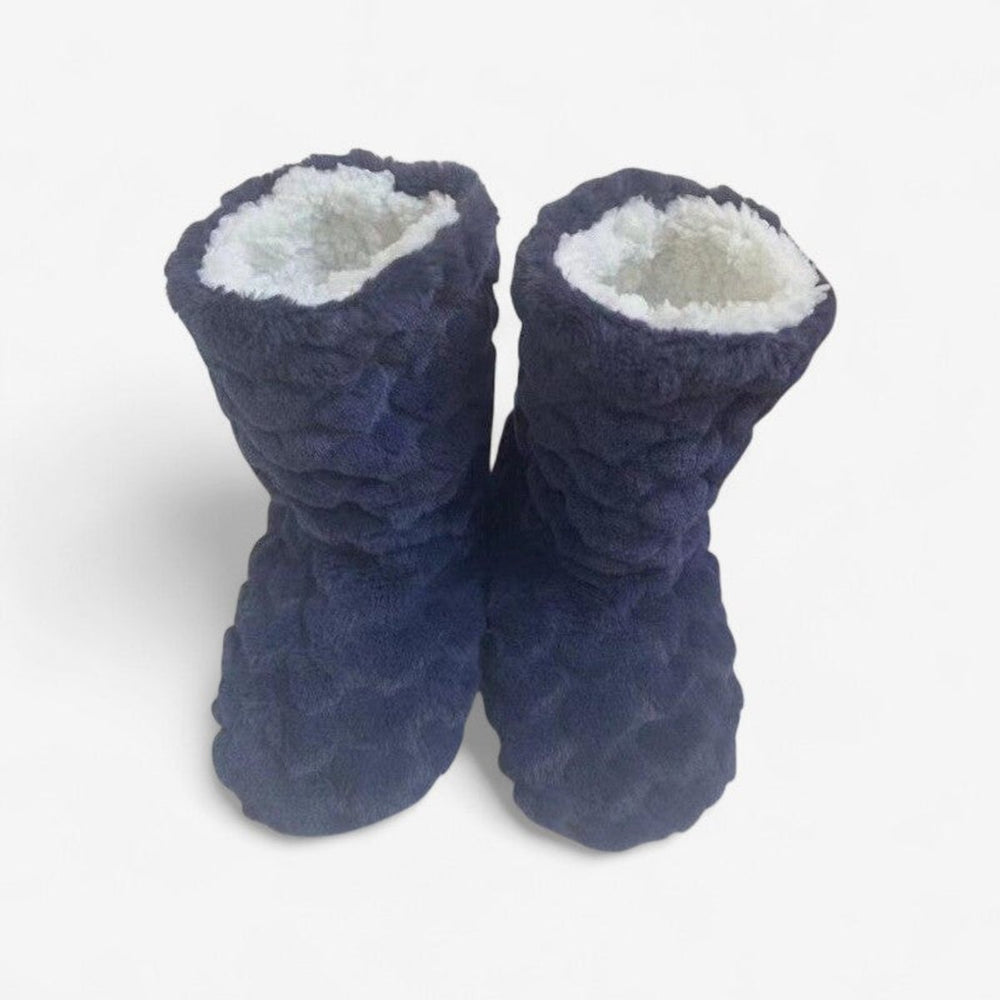 Women's Cosy Ankle Boot Slippers Fluffy Slip-On Indoor Booties