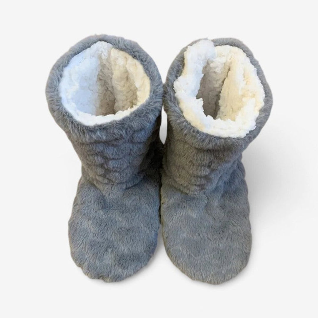 Women's Cosy Ankle Boot Slippers Fluffy Slip-On Indoor Booties