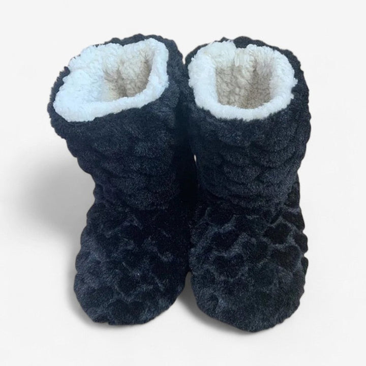 Women's Cosy Ankle Boot Slippers Fluffy Slip-On Indoor Booties